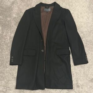 Old Navy Black Wool Trench Coat Size L NWOT